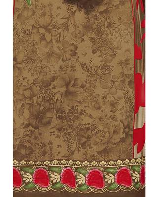 Brown printed crepe salwar 4