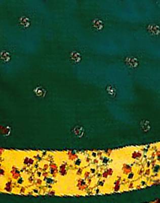Dark-green printed crepe salwar 4