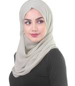 Beige plain chiffon hijab