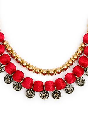 Red collar-necklace 3