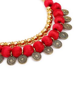 Red collar-necklace 4