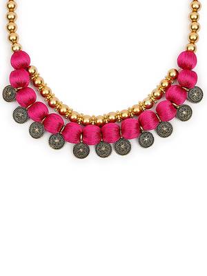 Pink collar-necklace 1
