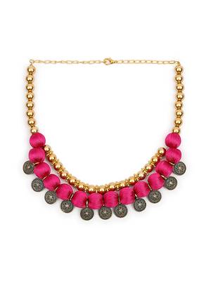 Pink collar-necklace 2