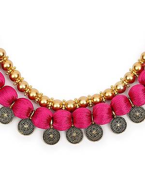Pink collar-necklace 3