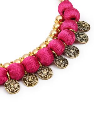 Pink collar-necklace 4
