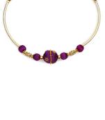 Purple collar-necklace
