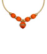 Orange collar-necklace