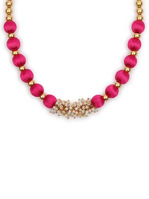 Pink collar-necklace 1