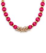 Pink collar-necklace