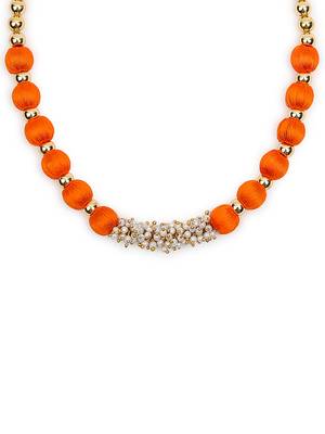 Orange collar-necklace 1