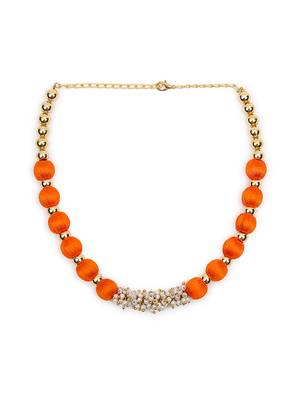 Orange collar-necklace 2