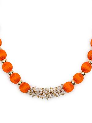 Orange collar-necklace 3