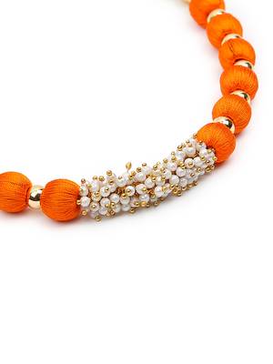Orange collar-necklace 4
