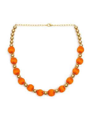 Orange collar-necklace 1