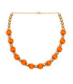 Orange collar-necklace