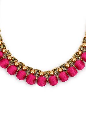 Pink collar-necklace 3