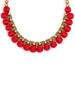 Red collar-necklace