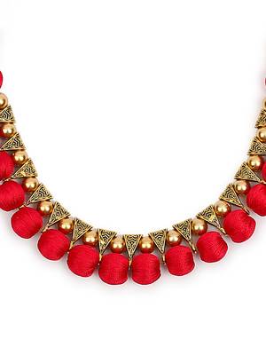 Red collar-necklace 3