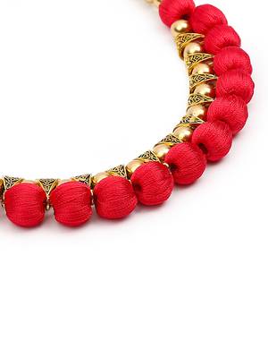 Red collar-necklace 4