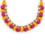 Pink collar-necklace