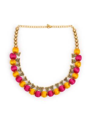 Pink collar-necklace 2