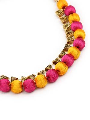 Pink collar-necklace 4