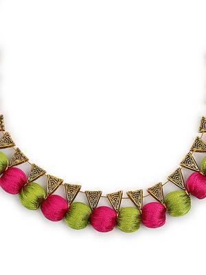 Pink collar-necklace 3