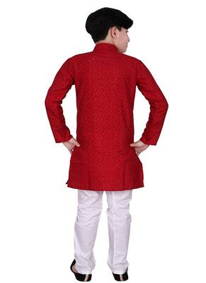 mr Self Design Silk Boys Kurta Pajama Set 2