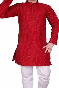 mr Self Design Silk Boys Kurta Pajama Set