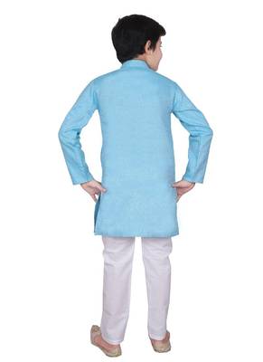 Frz Self Design Cotton Boys Kurta Pajama Set 2