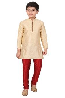 Fon Floral Jacquard Silk Kurta Pajama Set