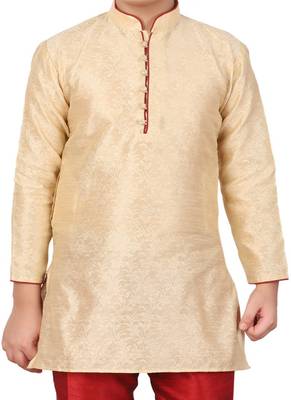 Fon Floral Jacquard Silk Kurta Pajama Set 2