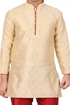 Fon Floral Jacquard Silk Kurta Pajama Set