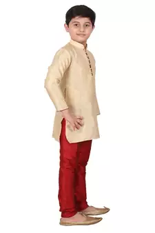 Fon Floral Jacquard Silk Kurta Pajama Set
