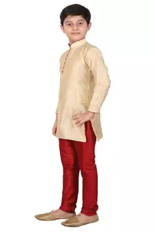 Fon Floral Jacquard Silk Kurta Pajama Set
