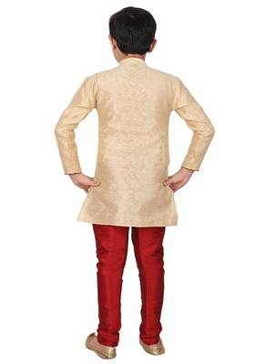 Fon Floral Jacquard Silk Kurta Pajama Set 5