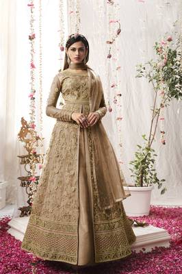 Chiku embroidered net salwar 1