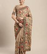 Chiku dola silk saree with blouse piece