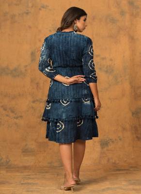 Beautiful Indigo Chikankari Dress 2