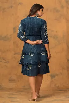 Beautiful Indigo Chikankari Dress
