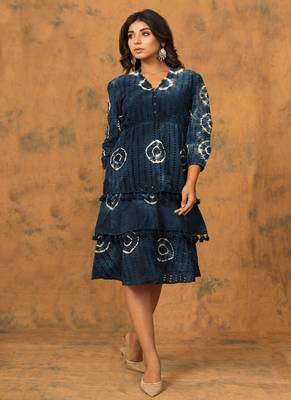 Beautiful Indigo Chikankari Dress 1