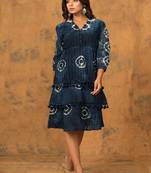 Beautiful Indigo Chikankari Dress
