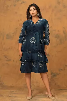 Beautiful Indigo Chikankari Dress