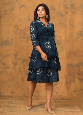 Beautiful Indigo Chikankari Dress 4