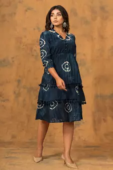 Beautiful Indigo Chikankari Dress