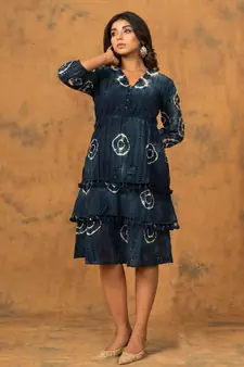 Beautiful Indigo Chikankari Dress