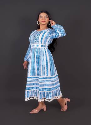 Hand Block  Printed Preminum Cotton Dress 3