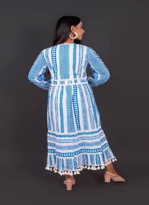 Hand Block  Printed Preminum Cotton Dress 4