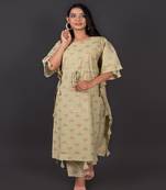 Modal Chanderi Kaftan With Pant
