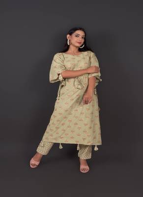 Modal Chanderi Kaftan With Pant 2